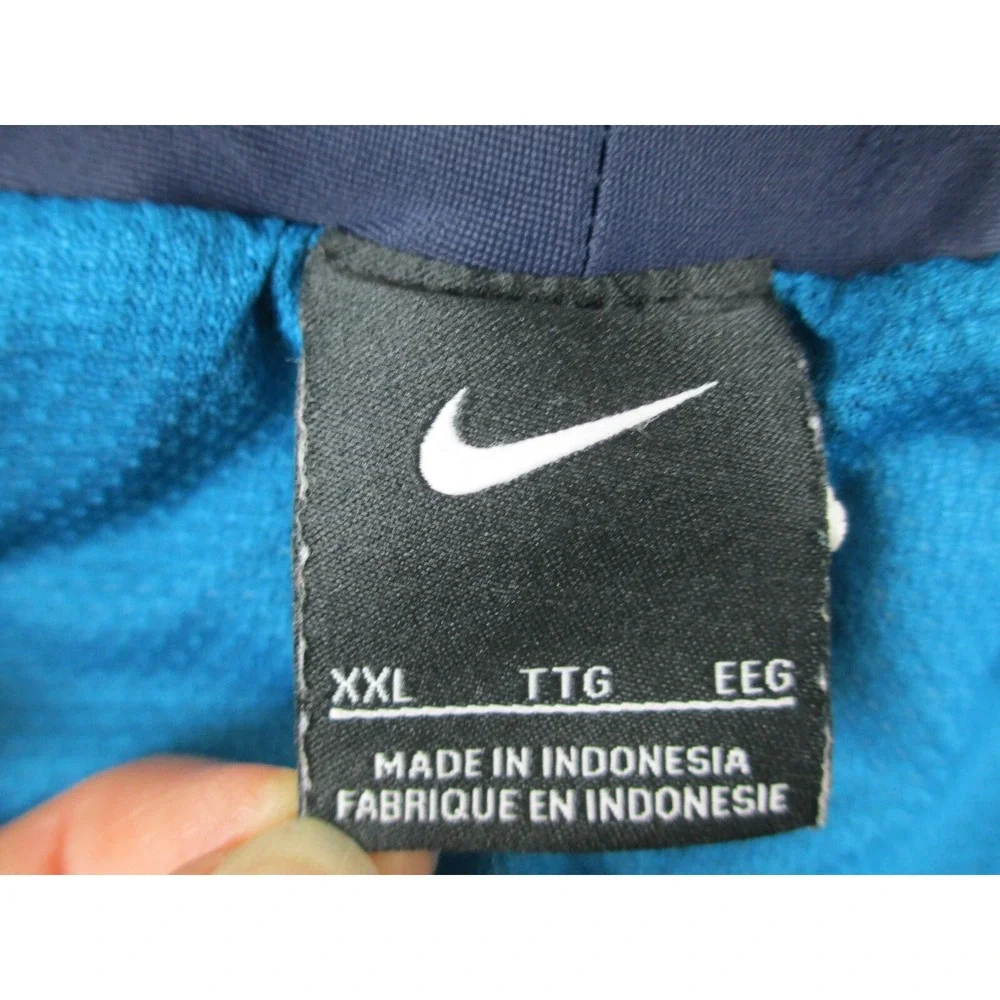 Nike Swim Trunks‎ Mens 2XL XXL Blue Swoosh Lined All Over Print Swim Shorts*